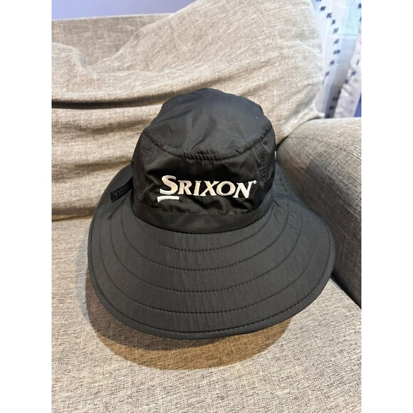 Srixon Black Nylon Bucket Hat One Size Golf Rain Outdoors Fishing - Picture 1 of 7